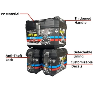 Cajas Traseras Universales <span class=keywords><strong>de</strong></span> PP <span class=keywords><strong>de</strong></span> Alta Calidad <span class=keywords><strong>para</strong></span> Motocicleta con Cerradura y Cajas Laterales <span class=keywords><strong>de</strong></span> Plástico <span class=keywords><strong>para</strong></span> Almacenamiento <span class=keywords><strong>de</strong></span> Fábrica - Product Image 3