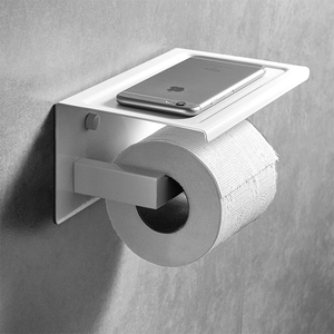 Nuovo Arrivo: Portarotolo Moderno Quadrato in Acciaio Inox SUS304 con Mensola, Montaggio a <span class=keywords><strong>Parete</strong></span> per Cucina e Bagno - Product Image 5