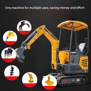 Mini-excavatrice avec option de largeur de chenilles variable pour une maniabilité accrue dans les espaces restreints, alimentée au diesel, pour les industries agricoles et les tracteurs à engrenages. - Product Image 4