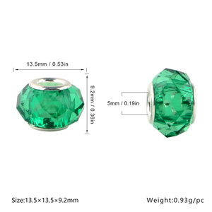 Kovict gros coloré grand trou argile strass 12mm Rondelle charme entretoise perles pour la fabrication de bracelets de bijoux - Product Image 5