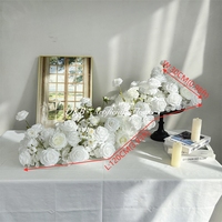 Fabricant de chemins de table floraux pour mariage, centres de table, fleurs artificielles blanches pour allée, excellent choix pour les fleuristes