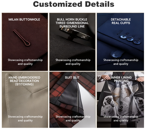 Blazer da Uomo Intramontabile in Lana Grigio Chiaro con Risvolto a Punta Larga, Stile <span class=keywords><strong>Prince</strong></span> of Wales, Doppiopetto, per un Look Professionale ed Elegante - Product Image 4