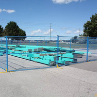 Clôture temporaire modulaire en panneaux de construction, revêtement poudré, résistante à la corrosion, pour le Canada