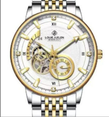 L-9168 pilot series Gold Shell white surface gold nail steel belt