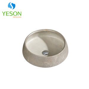 Yesson Design moderne en céramique évier de salle de bain <span class=keywords><strong>WC</strong></span> comptoir lavabo à main évier commercial bol en noir mat et blanc <span class=keywords><strong>pour</strong></span> hôtels - Product Image 5