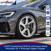 Offre Spéciale Jantes en Alliage Forgé Monobloc 6 Branches Type Turbine 18x8.5 19x9.0 Argent Brossé 5x112 pour Audi RS3 Berline