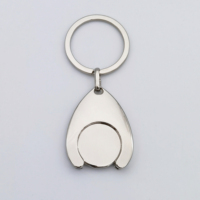 Promotionnel en gros pas cher personnalisé en métal Euro Coin Token Supermarché Panier Jeton Chariot Coin Porte-clés