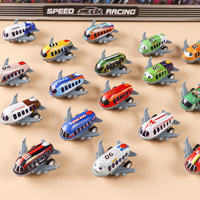 Zhiqu Toys 5.2cm Unisexe Moulé Sous Pression Mini Alliage Passager Avion Inertie Effet Retour Force Enfants Vinyle Taxi Modèle