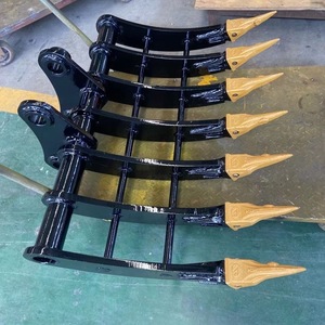 Râteau à racines inclinable pour excavateur personnalisé - Product Image 5