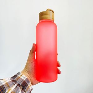 Bouteille d'eau en verre réutilisable de 20 oz, anti-fuite, avec couvercle en bambou, pour sublimation et personnalisation - Product Image 3