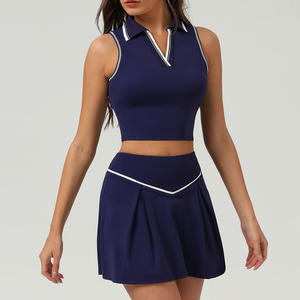 कस्टमाइज्ड लोगो महिलाओं के विपरीत रंग टेनिस सूट <span class=keywords><strong>2</strong></span> में साइड जेट्स के साथ महिला गोल्फ स्पोर्ट्सवेयर - Product Image 6