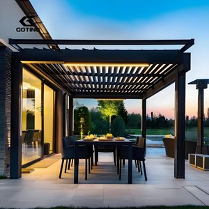 <span class=keywords><strong>Pergola</strong></span> <span class=keywords><strong>bioclimatique</strong></span> automatique à toit à lames imperméable 6m X 4m - Product Image 3