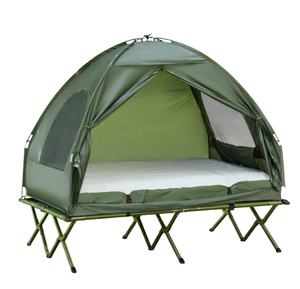 Ultraleichtes Einzelzelt für Outdoor-<span class=keywords><strong>Camping</strong></span>, Wasserdichtes Oxford-Gewebe, Regen- und Feuchtigkeitsbeständiges Faltbett für Familien - Product Image 1