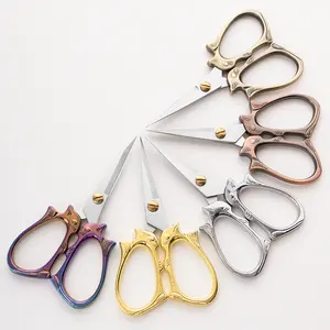 5'' Feature squirrel vantage Small Stainless Steel Tailor's Scissors Clothing Cutting Office Scissors Student Shears cute