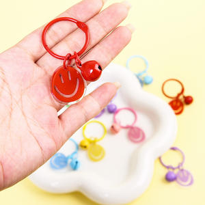 พวงกุญแจแฟชั่นรูปมาการองสีลูกกวาดสำหรับผู้หญิงพวงกุญแจอะคริลิครูประโปรงหน้ายิ้ม - Product Image 5