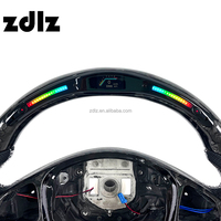 Volante Personalizado de Fibra de Carbono Forjado con Cuero Perforado LED para Mercedes Benz W205 W204 W202 W203 AMG 2016 2017 2018, Interior de Auto