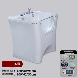 حوض استحمام للحيوانات الأليفة من يو سمايل بت، حوض سبا للكلاب مع تدليك ودرجة حرارة ثابتة وحمام أوزون وحليب للكلاب الصغيرة والمتوسطة والكبيرة - Product Image 6