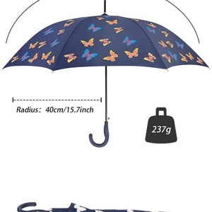 23 Inch Straight butterfly Colorful Color Changing Printing <b>Umbrella</b> for Rain and Sun - Product Image 4