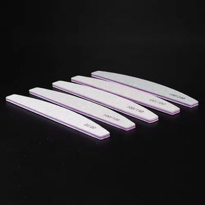 25 pièces de limes à ongles demi-lune zébrées double face, grain 100/180, réutilisables, en papier de verre japonais, outils de polissage pour manucure - Product Image 3
