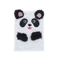 Carnet à spirale A5 imprimé avec couverture en peluche moelleuse et fil de papier, motif animal de dessin animé Kawaii, plusieurs couleurs, 80 feuilles