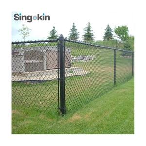 Valla de Eslabón de Cadena, Panel de Malla de Alambre Ciclónico, Negro, Galvanizado, 100 Pies, Juego Deportivo - Product Image 1