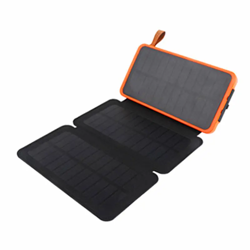 Cargador de energía solar portátil para teléfono celular 3 Banco de energía solar plegable 10000mAh 20000mAh 30000MAH banco de energía del cargador solar