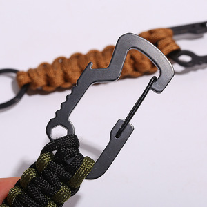 IRONDONKEY extérieur D-Type <span class=keywords><strong>escalade</strong></span> assurance mousqueton corde enduit câble en acier mousquetons 550 mousquetons Paracord - Product Image 5