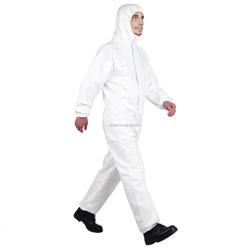 Disposable Flashspun Coverall Waterproof Dustproof Safety