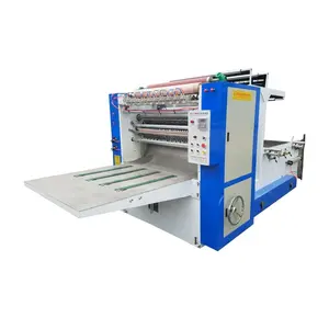fully automatic v folding facial tissue machine with plastic bag packing machine