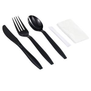Juego de plástico desechable para catering empaquetado individualmente al por mayor, cuchillo de siete pulgadas, tenedor, cuchara, fabricante personalizado - Product Image 1
