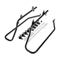 Supports de fixation rigides noirs pour sacoches de moto SL Factory compatibles Softail 1984-2013 – Kit de conversion durable