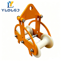 Polea de Cable de 2 Ruedas de Alta Resistencia YILI, Bloque de Cableado Aéreo Profesional con Rodillos de Nylon para Trabajos de Líneas Eléctricas
