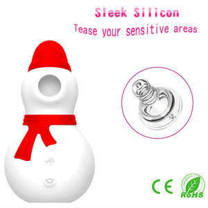 Giocattoli del sesso di natale 10 modalità succhiare la macchina del sesso pupazzo di neve a forma di clitoride orale scatola Sexy regalo figa vibratore vaginale per le donne lesbiche - Product Image 4