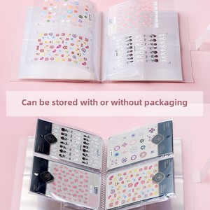 Low Priced 3D Double Sided Square Shape Eco-friendly Plastic Nail <b>Sticker</b> Decal Album <b>Book</b> 80 Slots <b>Collection</b> Nail Art Storage - Product Image 5