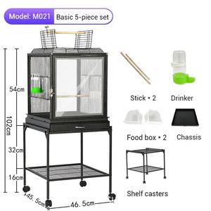 <span class=keywords><strong>Cage</strong></span> à oiseaux en acrylique avec base en alliage d'aluminium <span class=keywords><strong>Cage</strong></span> à perroquets de luxe avec maison en métal Emballage en boîte - Product Image 5