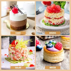 ถาดเค้กสแตนเลสแบบไม่ติดกระทะ ไร้รอยต่อ ขนาดสูง 5 ซม. เส้นผ่านศูนย์กลาง 10 ซม. สำหรับมูส ของหวาน ขนมอบ ใช้กับเครื่องล้างจานได้ - Product Image 6