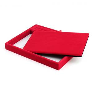 Velvet <b>Jewelry</b> <b>Tray</b> HighEnd Metal Necklace Ring Earring Display Stackable - Product Image 5