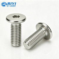 Vis à tête plate ultra-mince en acier inoxydable 304, à profil bas, gain de place, M2 M3 M4 M5 M6 M8, à empreinte hexagonale (Allen)