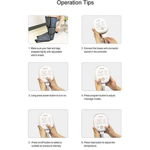 Masajeador de Piernas Completo de Calidad con Calor, Compresión, Circulación y Relajación, Máquina de Masaje de Piernas con Compresión de Aire - Product Image 6