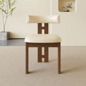 <span class=keywords><strong>Chaise</strong></span> de Salle à Manger en Bois Massif Rembourrée de Style Scandinave <span class=keywords><strong>Moderne</strong></span> pour Visiteur, <span class=keywords><strong>Chaise</strong></span> de Restaurant Design Nordique en Cuir - Product Image 5