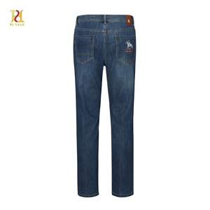 Pantalones Vaqueros <span class=keywords><strong>de</strong></span> Mezclilla para Hombre, Corte Slim, Cintura Media, Color Azul Claro, Algodón-Poliéster, Transpirables, Ligeros, para Primavera/Verano, Estilo Casual <span class=keywords><strong>de</strong></span> Negocios, POLO - Product Image 2