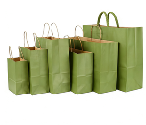 Bolsas de Compras de Lujo de Papel Kraft Reciclado, Resistentes, en Stock, Varios Tamaños, para Navidad, Comercio Minorista, E-commerce, Exhibiciones, Personalizadas - Product Image 2