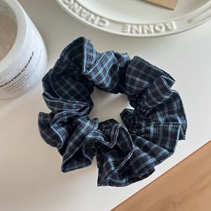 Grands chouchous rétro à carreaux, bandeau à cheveux en tissu, accessoire de mode coréenne - Product Image 4