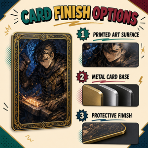 Carte Collezionabili in Metallo Personalizzate con Stampa Anime Fantasy, Carte da Gioco con Bordi Dorati, Souvenir Regalo all'Ingrosso - Product Image 5