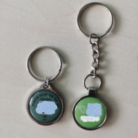 Logo imprimé NFC ID étiquette de suivi pour animaux de compagnie rfid porte-clés qr code étiquette de chien