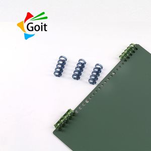 Bronzing mềm PVC máy tính xách tay nhựa thư mục <span class=keywords><strong>l</strong></span>ưu ý B5 5 <span class=keywords><strong>l</strong></span>ỗ Plastik chất kết dính Clip Vòng cơ chế cho văn phòng - Product Image 2