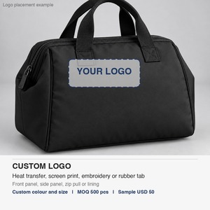 Toiletry Bag Stand <b>Up</b> Wide <b>Opening</b> Doctor Style Travel Cosmetic Bag Padded Nylon 26x16x15cm Custom Logo - Product Image 4