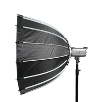 Boîte à lumière octogonale professionnelle VISICO 65 cm en plastique et nylon avec monture Bowens, diffuseur de flash LED et grille parabolique profonde pour studio