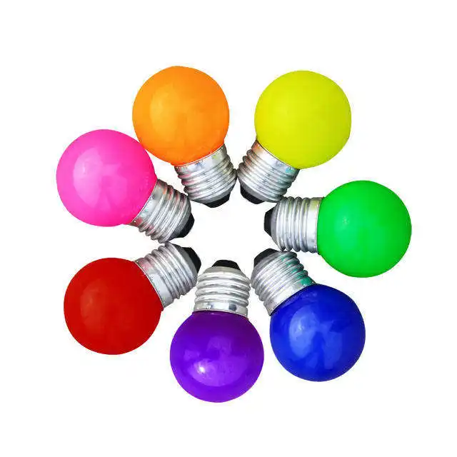 Lampadina Led colorata di buona qualità 1W 2W lampadina Led G45 golf Colour bulbo E14 B22 E27