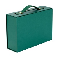 Boîte cadeau en carton pliable, écologique, en matériaux recyclés, pour bouteilles de vin, whisky, tequila, vodka, avec doublure en éponge et poignée